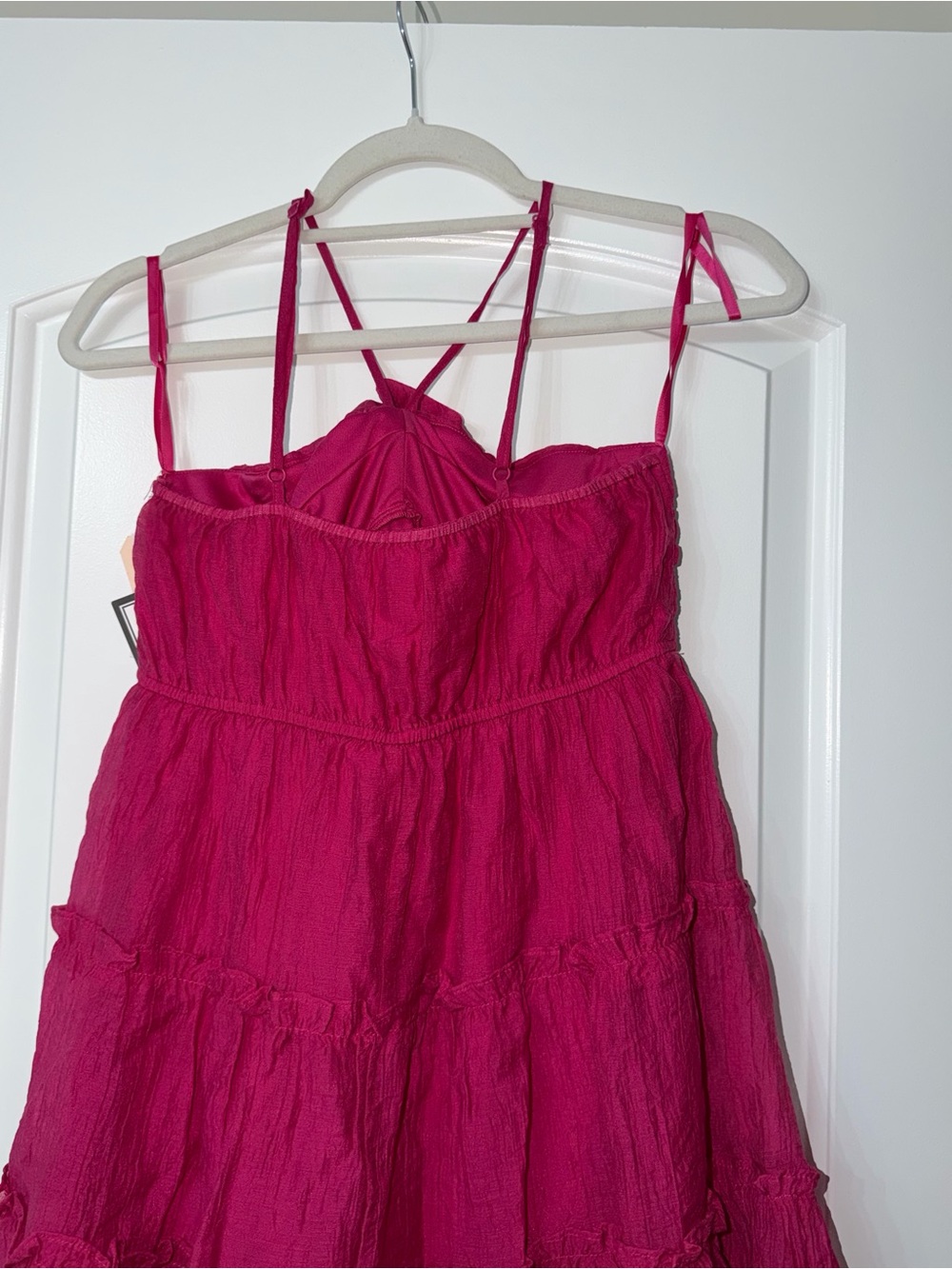 City Studio NWT Magenta Floral Tiered Mini Dress | Size Small - Picture 8 of 8